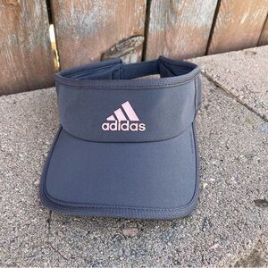 ADIDAS Women’s Gray Pink Adjustable Visor Aeroready